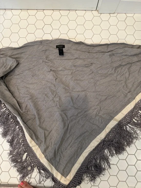 rag & bone Neutral Gray Linen-Silk Blend Top - Picture 8 of 8